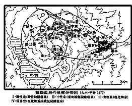 箱根温泉の泉質分帯図