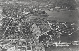 1929年ごろの横浜市中心部
