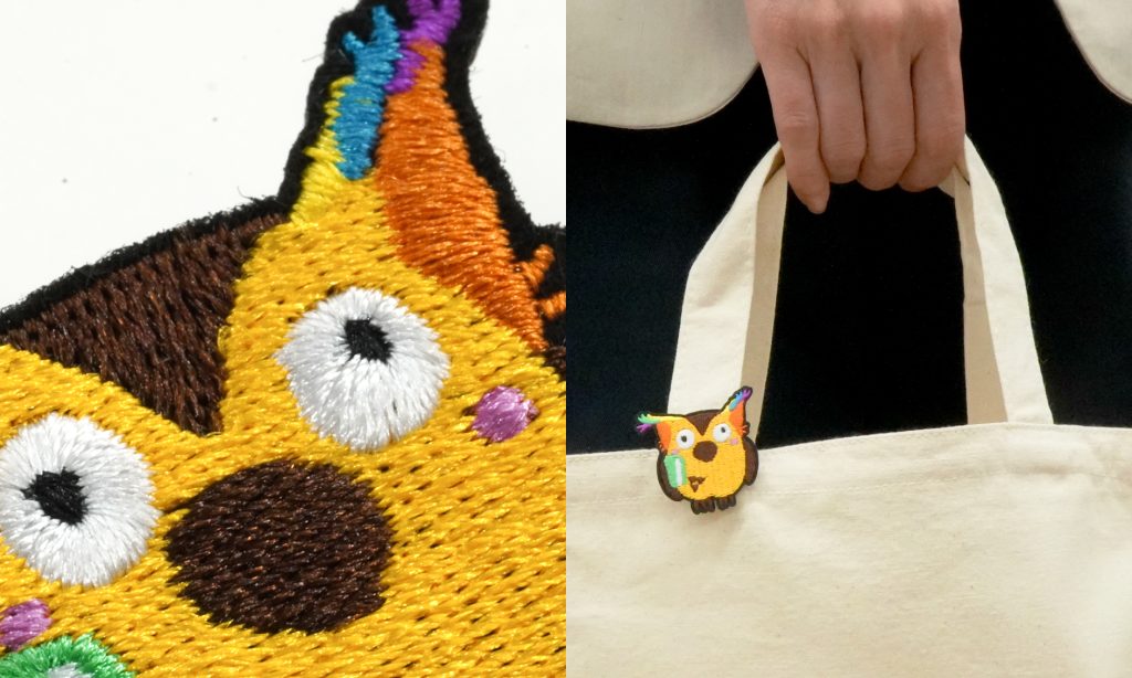 刺繍バッジの拡大とサイズ感