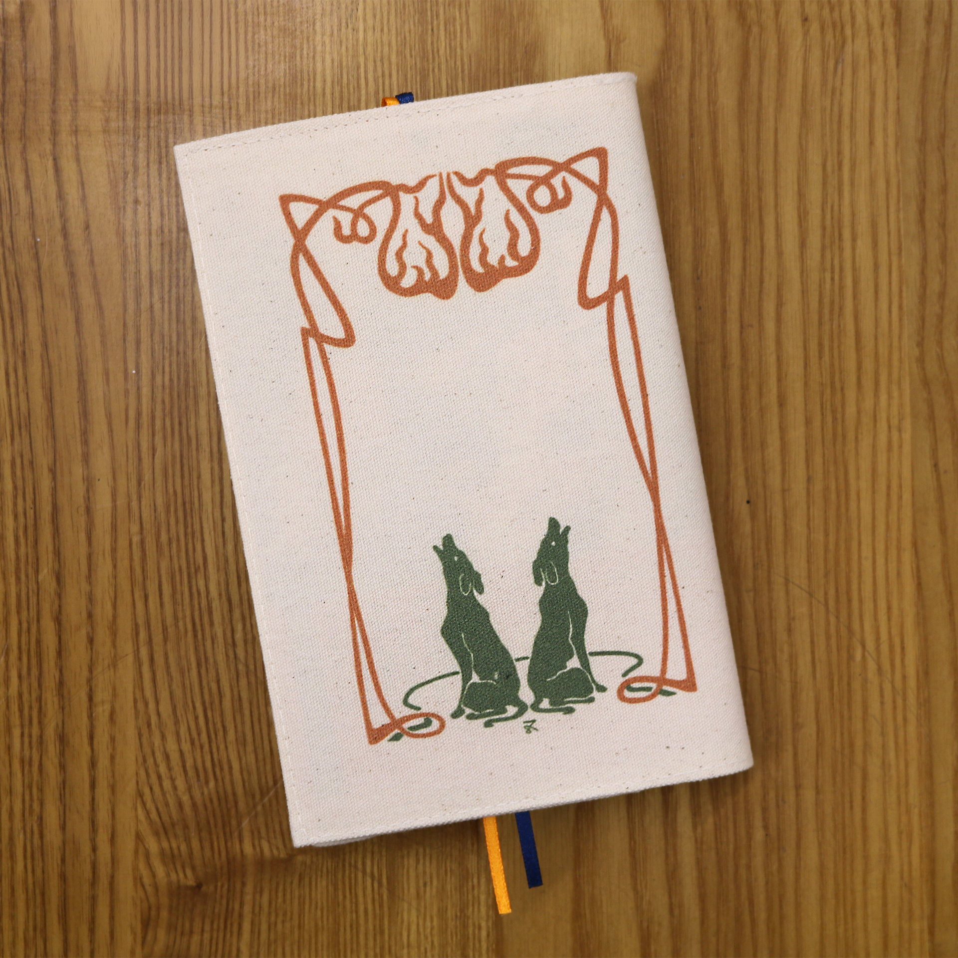 ブックカバー、オモテ面