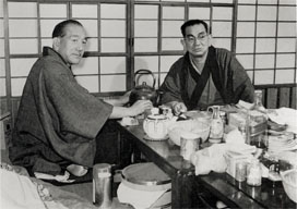 小津安二郎（左）と野田高梧
