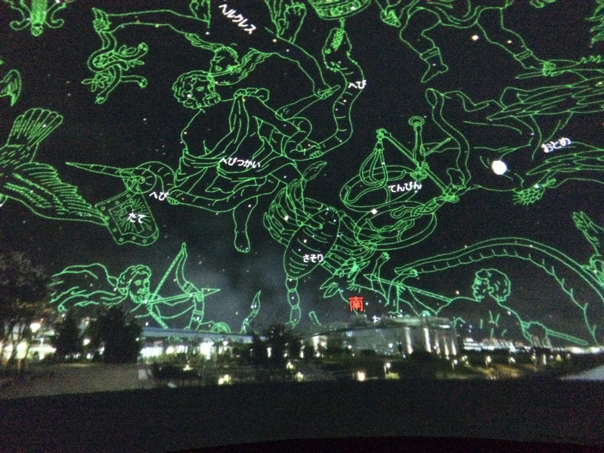 プラネタリウムの投影イメージ
