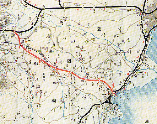 「横浜鉄道線路全図」 （部分）