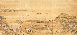 横浜開港場の図