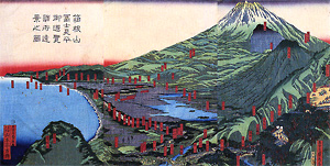 貞秀「箱根山富士見平御遊覧諸所遠景之図」