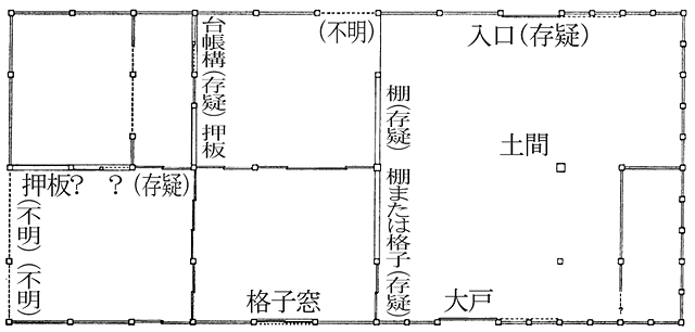 主屋復原推定図 （昭和37年）