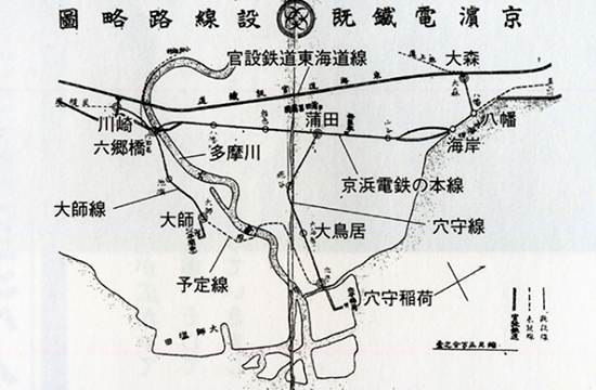 初期の京浜電鉄の路線網